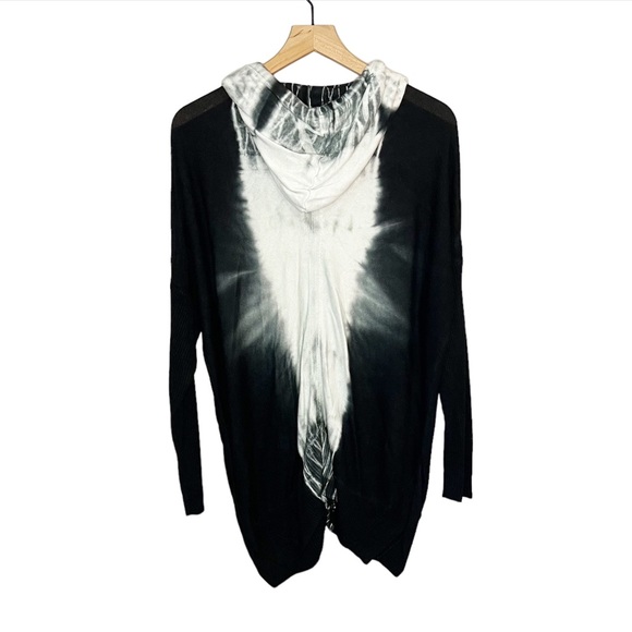Stitchdrop Tie Dye Hooded Sweater in Black/White L - Picture 2 of 9